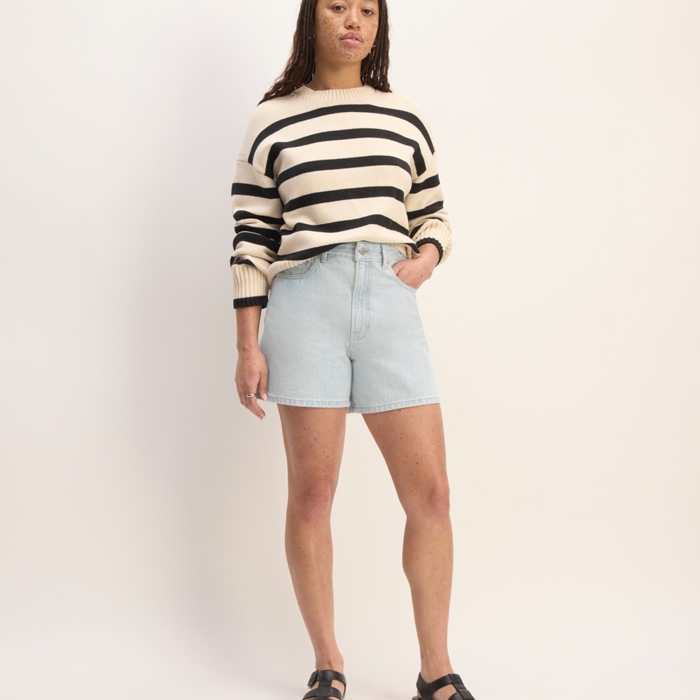 Everlane A Line Denim Shorts High-Waisted Casual